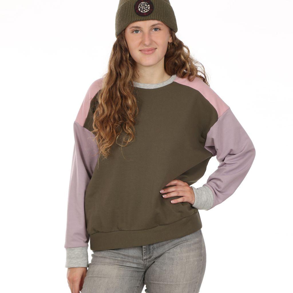 Papierschnittmuster Mix-Sweater Frau Alex XS-XXL